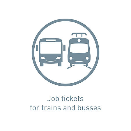 Icon job tickets for trains and busses